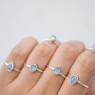 Pear Moonstone Ring, Best Friend Rings, Meditation Ring