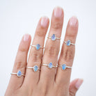 Pear Moonstone Ring, Best Friend Rings, Meditation Ring