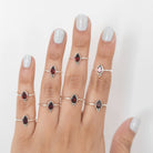 Dainty Garnet Ring, Birthstone Stacking Ring