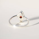 Dainty Garnet Ring, Birthstone Stacking Ring