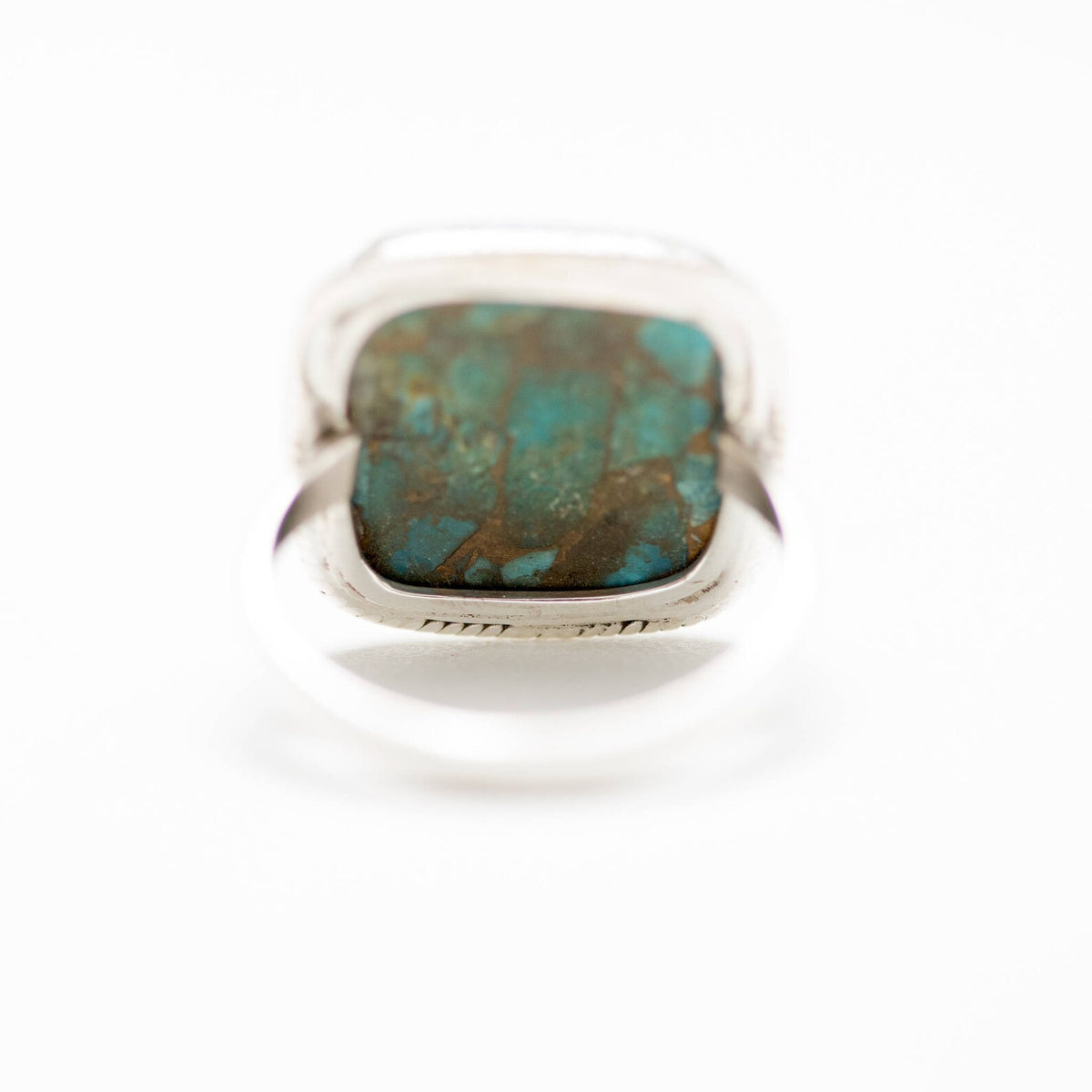 Chunky Turquoise Ring, Copper Turquoise Jewelry