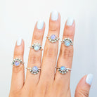 Round Moonstone Ring, Everyday Stack Ring