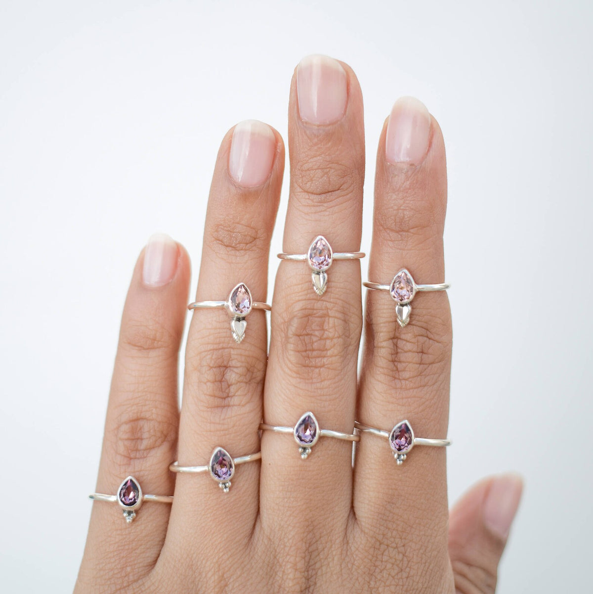 Pink Crystal Ring, One of A Kind Ring
