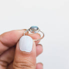 Oval Labradorite Ring, Tiny Gemstone Rings