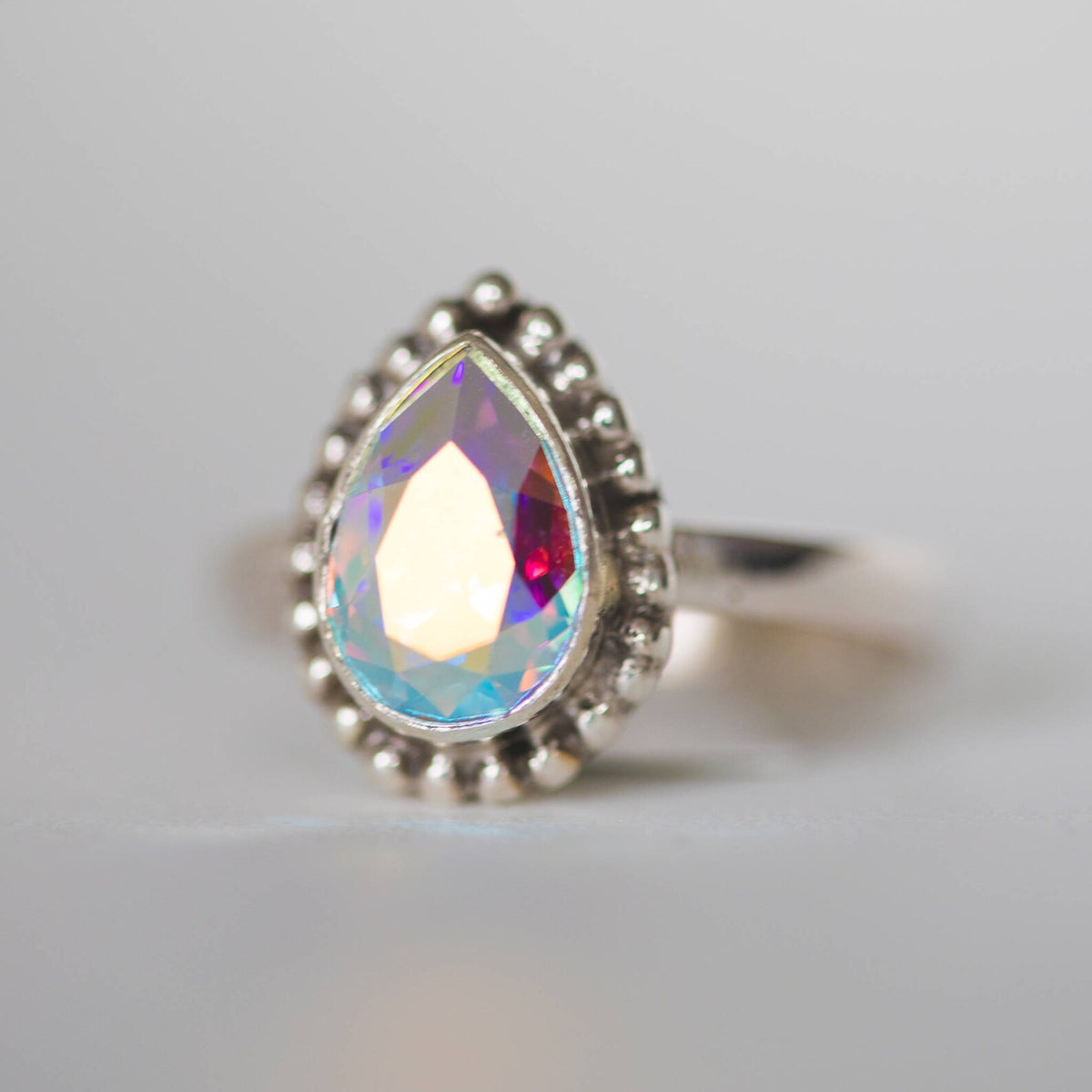Pear Swarovski Ring, Sun Catcher Crystal