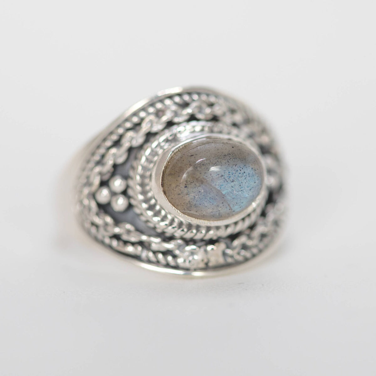 Labradorite Ring, Statement Ring