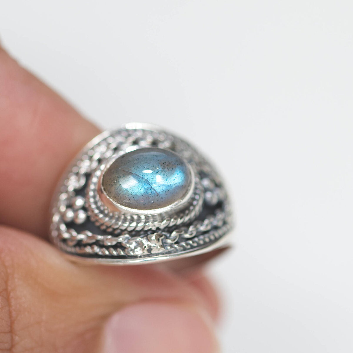 Labradorite Ring, Statement Ring