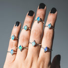 Rainbow Opal Ring, Opal Stacking Rings