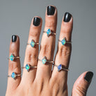 Rainbow Opal Ring, Opal Stacking Rings