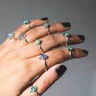 Rainbow Opal Ring, Opal Stacking Rings