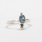 Oval Moonstone Ring, Boho Stack Rings