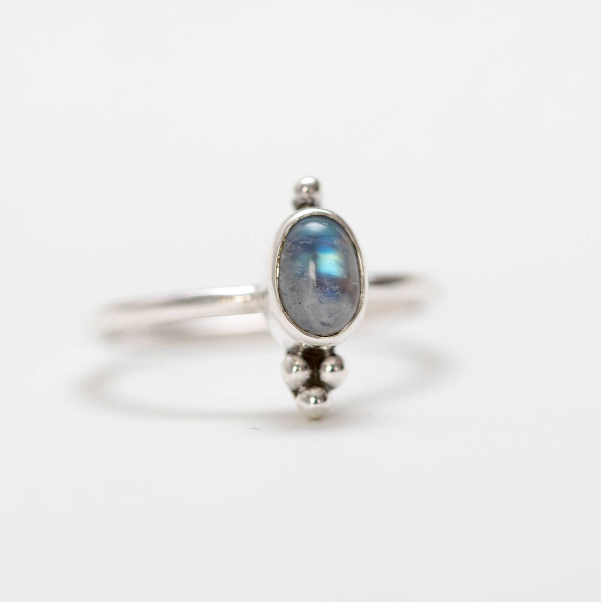 Oval Moonstone Ring, Boho Stack Rings
