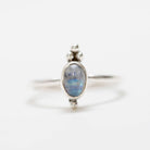 Oval Moonstone Ring, Boho Stack Rings