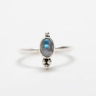 Oval Moonstone Ring, Boho Stack Rings