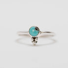 Genuine Turquoise Ring, Tiny Gemstone Ring