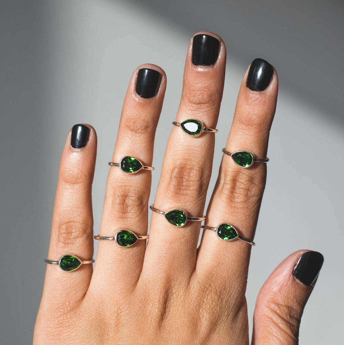 Swarovski Crystal Ring, Dainty Emerald Ring