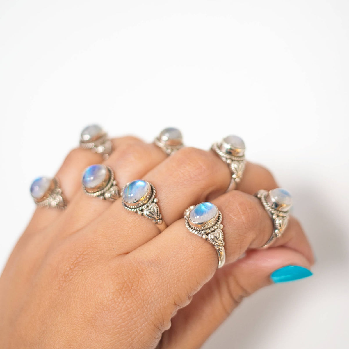 Rainbow Moonstone Ring, Anniversary Gift