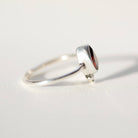 Dainty Garnet Ring, Birthstone Stacking Ring
