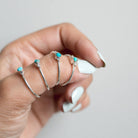 Tiny Turquoise Ring, Round Turquoise Ring