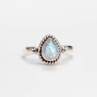 Moonstone Boho Rings, Teardrop Stone Ring