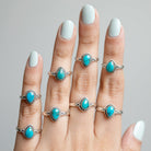 Pear Turquoise Ring, Natural Stone Ring