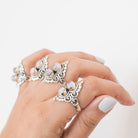 Pink Moonstone Ring, Pink Cocktail Ring