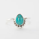 Pear Turquoise Ring, Unique Sterling Ring
