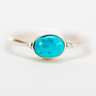 Dainty Turquoise Ring, Oval Turquoise Minimalist Ring