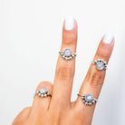 Round Moonstone Ring, Everyday Stack Ring