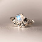 Round Moonstone Ring, Everyday Stack Ring