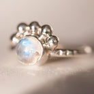 Round Moonstone Ring, Everyday Stack Ring