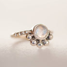 Round Moonstone Ring, Everyday Stack Ring