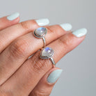 Pear Moonstone Ring, Simple Ring