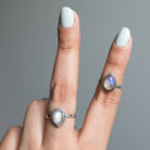 Pear Moonstone Ring, Simple Ring