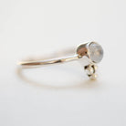 Tiny Moonstone Ring, Round Blue Moonstone Ring