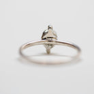 Round Moonstone Ring, Silver Dot Ring