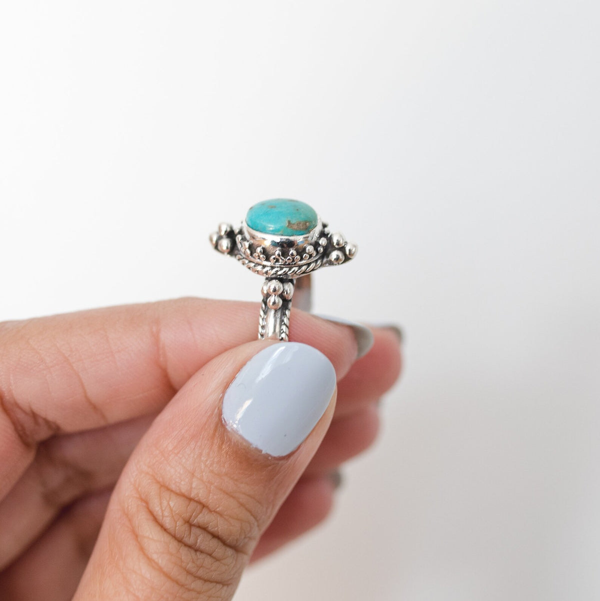 Teal Turquoise Ring, Turquoise Wedding Ring