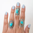 Nature Inspired Ring, Large Turquoise Ring