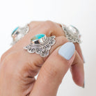 Nature Inspired Ring, Large Turquoise Ring