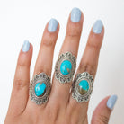 Nature Inspired Ring, Large Turquoise Ring