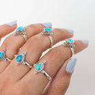 Pear Turquoise Ring, Blue Statement Ring