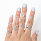 Moonstone Ring Sterling Silver, Pear Moonstone Ring