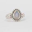 Faceted Moonstone Ring, Cut Moonstone Ring