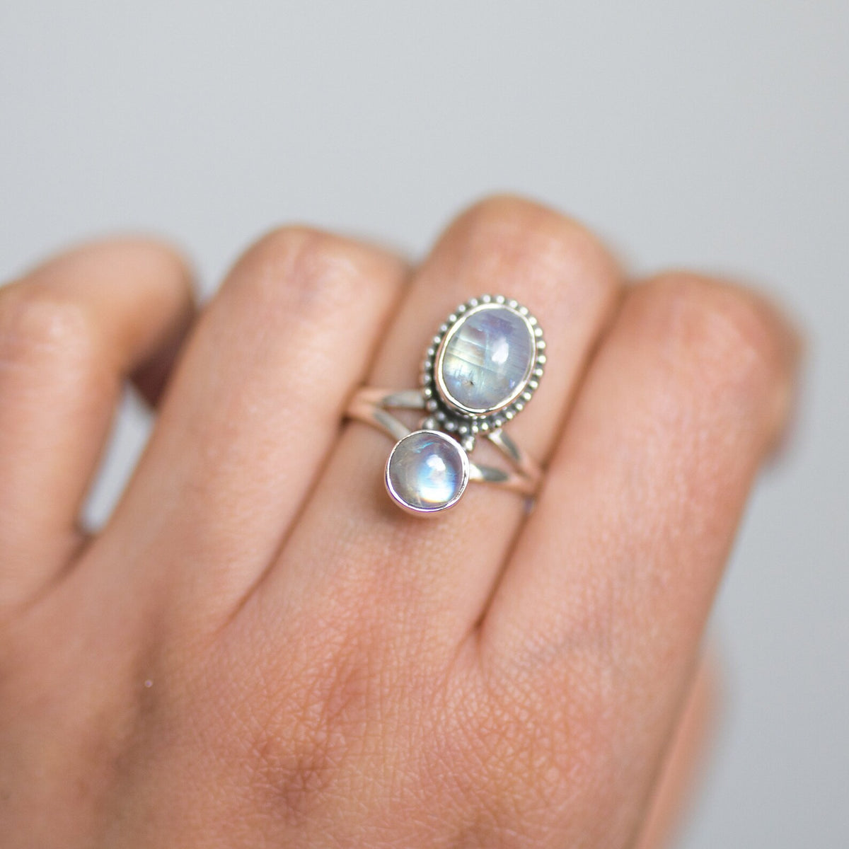 Moonstone Boho Statement Ring