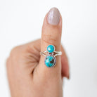 Turquoise Boho Statement Ring