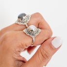 Labradorite Ring - Oval Stone Ring