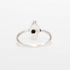 Dainty Larimar Ring, Pear Gemstone Ring