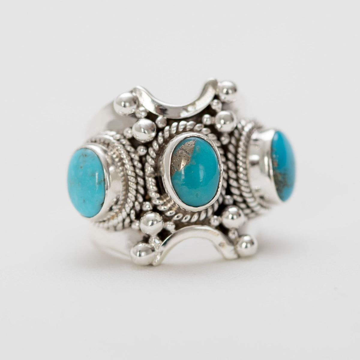 Blue Turquoise Ring, Boho Chic Rings