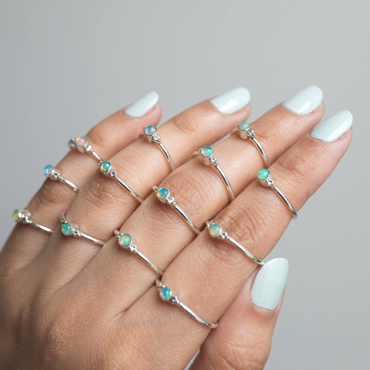 Genuine Opal Ring, Natural Opal Ring, Opal Minimalist Ring, Unique Dainty Ring