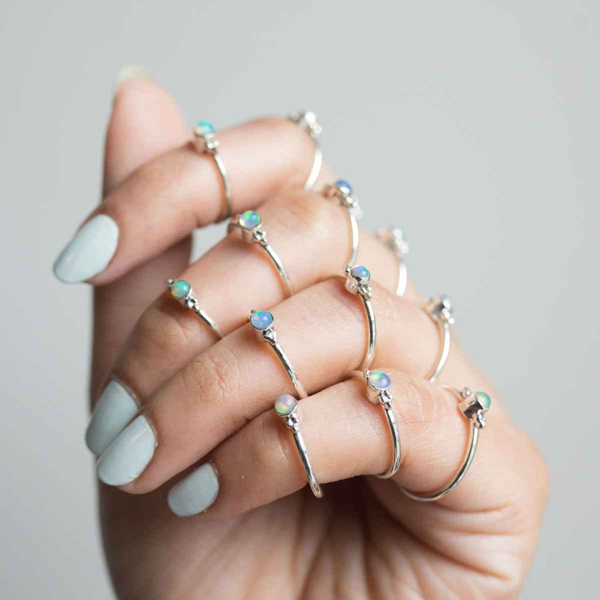 Genuine Opal Ring, Natural Opal Ring, Opal Minimalist Ring, Unique Dainty Ring